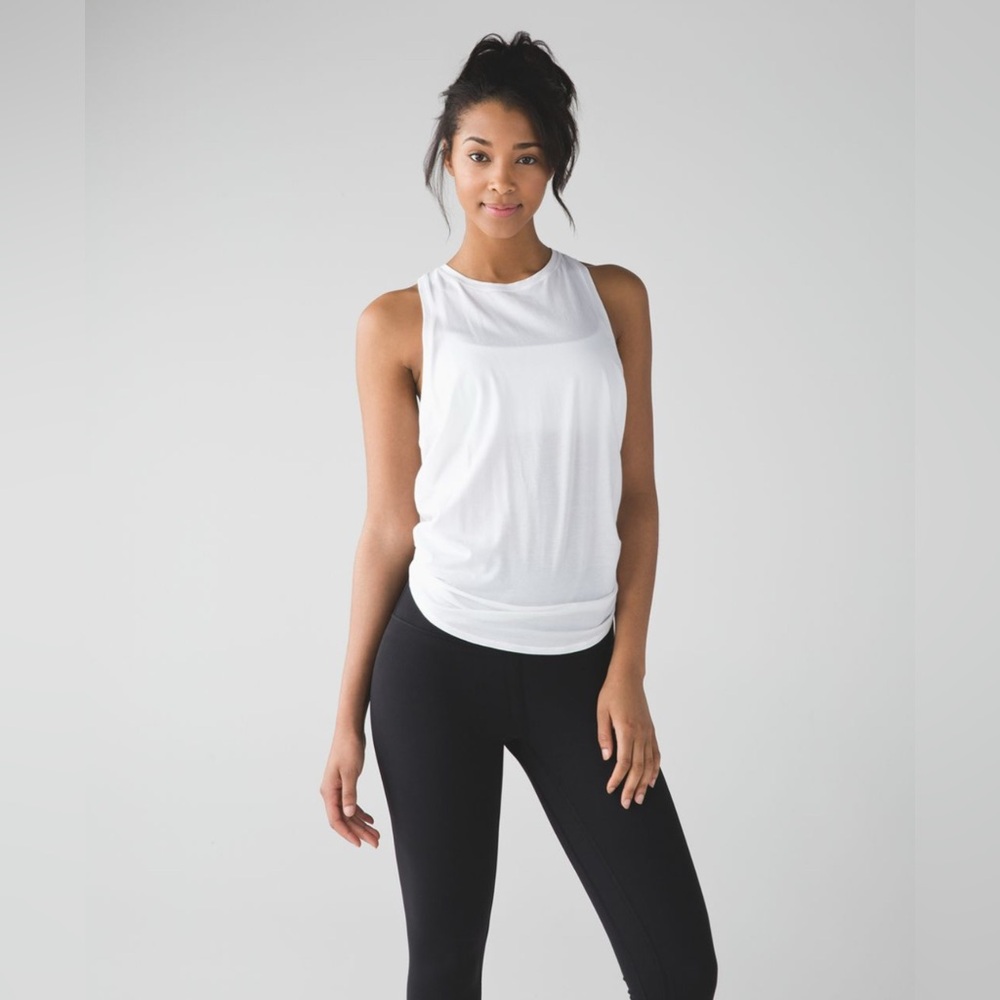 Lululemon All Tied Up Tank (Pima Cotton)
Size 6/8 (19” ptp)
White
88